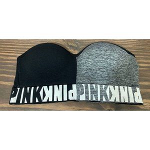 PINK Victorias Secret Comfy & Cool Bandeau Strapless Bra Push Up Small EUC 9191